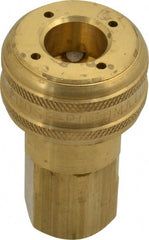 Coilhose Pneumatics - 3/8 Female NPT Industrial Pneumatic Hose Coupler - Brass, 3/8" Body Diam - Exact Tooling