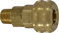 Coilhose Pneumatics - 3/8 Male NPT Industrial Pneumatic Hose Coupler - Brass, 3/8" Body Diam - Exact Tooling