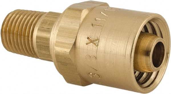 Dixon Valve & Coupling - 1/4 NPTF, Reusable Hose Male Fitting - 3/8" Hose ID x 11/16" Hose OD - Exact Tooling
