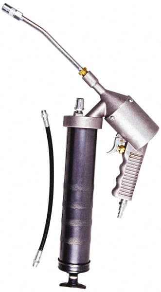 PRO-LUBE - 4,800 Max psi, Flexible Air-Operated Grease Gun - 14 oz Capacity, 1/8 Thread Outlet - Exact Tooling