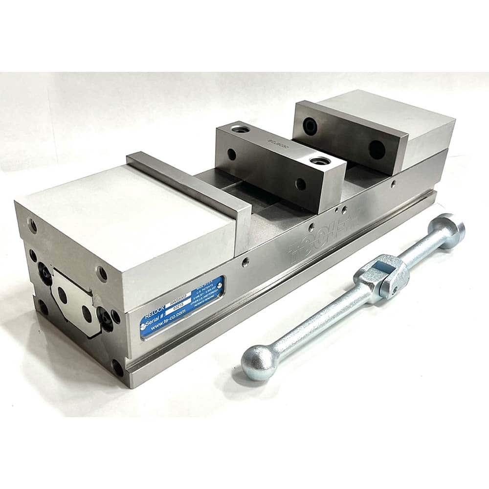 TE-CO - Machine Vises; Jaw Width (Inch): 16 ; Jaw Opening Capacity (Inch): 3 ; Orientation Type: Vertical ; Number of Stations: 2 ; Base Motion Type: Stationary ; Operation Type: Manual - Exact Tooling