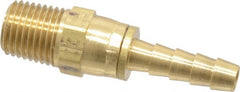 Dixon Valve & Coupling - 1/4 NPTF Thread Hose Barb x Male Swivel NPT Connector - 1/4" ID Hose, Brass - Exact Tooling