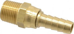 Dixon Valve & Coupling - 3/8 NPTF Thread Hose Barb x Male Swivel NPT Connector - 3/8" ID Hose, Brass - Exact Tooling