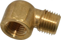 Cerro - 1/4 Male Thread x 1/4 Female Thread, Brass Industrial Pipe 90° Street Elbow - MNPTF x FNPTF, 1,200 psi - Exact Tooling