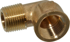 Cerro - 3/8 Male Thread x 3/8 Female Thread, Brass Industrial Pipe 90° Street Elbow - MNPTF x FNPTF, 1,200 psi - Exact Tooling