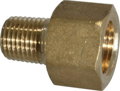 CerroBrass - 1/4 Male Thread x 3/8 Female Thread, Brass Industrial Pipe Adapter - Exact Tooling