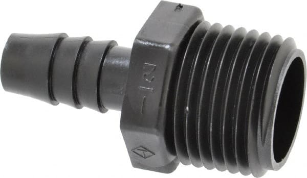 NewAge Industries - 3/8" Barb, 1/2 NPT, Multiple Barbed Tube Connector - Polyethylene, Male - Exact Tooling