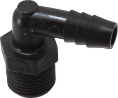 NewAge Industries - 3/8" Barb, 3/8 NPT, Multiple Barbed Tube Elbow - Polyethylene, Male - Exact Tooling