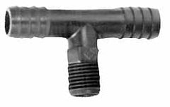 NewAge Industries - 3/8" Barb, 1/4 NPT, Multiple Barbed Tube Tee - Nylon, Male - Exact Tooling