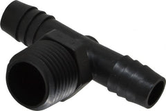 NewAge Industries - 1/2" Barb, 1/2 NPT, Multiple Barbed Tube Tee - Polyethylene, Male - Exact Tooling