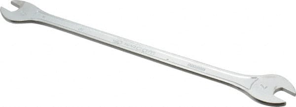 Facom - 6mm x 7mm Standard Extra Thin Open End Wrench - 5-53/64" OAL, Double End, Satin Finish, 15° Head Angle - Exact Tooling