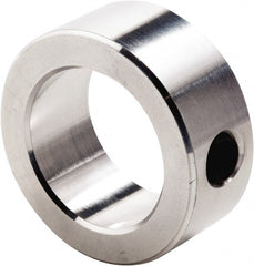 Climax Metal Products - 1-5/8" Bore, Aluminum, Set Screw Shaft Collar - 2-1/2" Outside Diam, 13/16" Wide - Exact Tooling