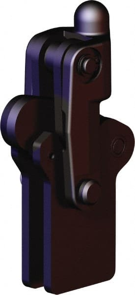 De-Sta-Co - 1,574 Lb Holding Capacity, Vertical Handle, Manual Hold Down Toggle Clamp - 200° Bar Opening, Weldable Base, Oxide Finish, Forged Alloy Steel - Exact Tooling