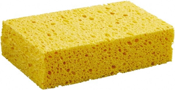 Boardwalk - 6" Long x 3-5/8" Wide x 1" Thick Cleansing Pad - Non-Abrasive, Yellow - Exact Tooling