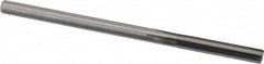 Hertel - 0.141" Solid Carbide 4 Flute Chucking Reamer - Straight Flute, 0.141" Straight Shank, 3/4" Flute Length, 2-1/2" OAL - Exact Tooling