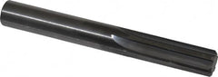 Hertel - 1/2" Solid Carbide 6 Flute Chucking Reamer - Straight Flute, 0.47" Straight Shank, 1-1/2" Flute Length, 4" OAL - Exact Tooling