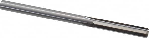 Hertel - #6 Solid Carbide 4 Flute Chucking Reamer - Straight Flute, Straight Shank, 1" Flute Length, 3" OAL - Exact Tooling