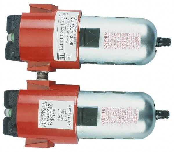 RTI Eliminizer - 1/2" 90 SCFM Air Dryer/Filter Unit - Polycarbonate, 11" Wide x 15-1/2" High - Exact Tooling