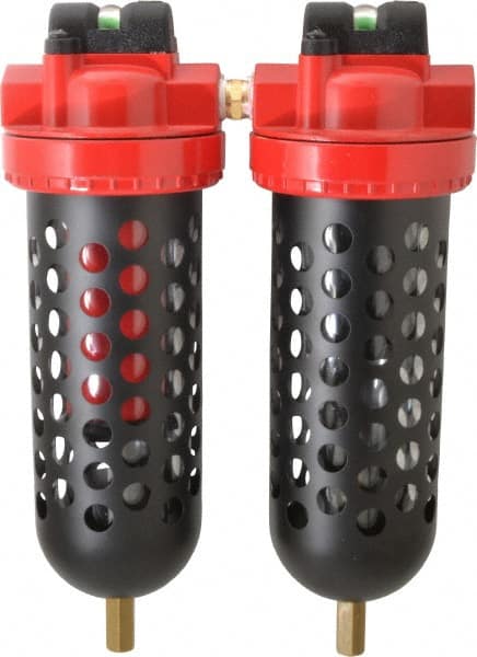 RTI Eliminizer - 3/8" 60 SCFM Air Dryer/Filter Unit - Polycarbonate, 8-1/2" Wide x 11-1/2" High - Exact Tooling