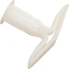 Toggler - #6 to 14 Screw, 5/16" Diam, 2" Long, 1" Thick, Plastic Toggle Drywall & Hollow Wall Anchor - 5/16" Drill, Plastic, Use in Drywall - Exact Tooling