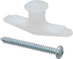 Toggler - #6 to 14 Screw, 5/16" Diam, 1-1/4" Long, 3/8 to 1/2" Thick, Plastic Toggle Drywall & Hollow Wall Anchor - 5/16" Drill, Plastic, Use in Drywall - Exact Tooling