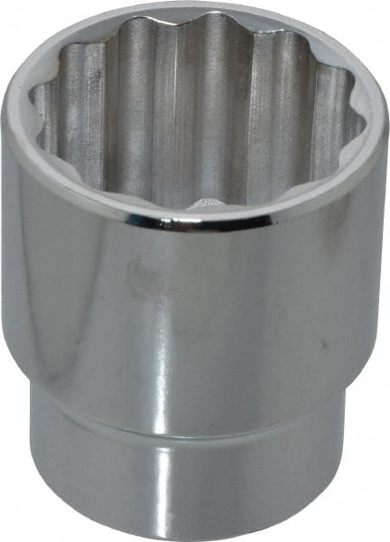 Proto - 1-7/16", 1/2" Drive, Standard Hand Socket - 12 Points, 2-1/8" OAL, Chrome Finish - Exact Tooling