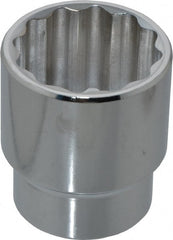 Proto - 1-7/16", 1/2" Drive, Standard Hand Socket - 12 Points, 2-1/8" OAL, Chrome Finish - Exact Tooling