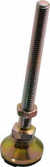 Gibraltar - 3/8-16 Bolt Thread, Studded Pivotal Stud Mount Leveling Pad & Mount - 3,750 Max Lb Capacity, 1-1/4" Base Diam - Exact Tooling