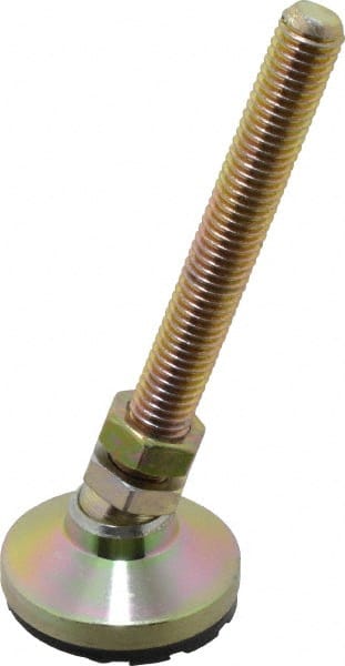 Gibraltar - 1/2-13 Bolt Thread, Studded Pivotal Stud Mount Leveling Pad & Mount - 5,000 Max Lb Capacity, 1-7/8" Base Diam - Exact Tooling