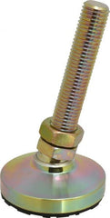 Gibraltar - 3/4-10 Bolt Thread, Studded Pivotal Stud Mount Leveling Pad & Mount - 7,400 Max Lb Capacity, 3" Base Diam - Exact Tooling