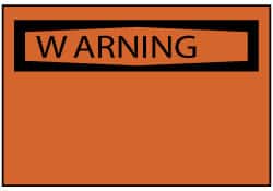 NMC - "WARNING", 7" Long x 10" Wide, Pressure-Sensitive Vinyl Safety Sign - Rectangle, 0.004" Thick, Use for Accident Prevention - Exact Tooling