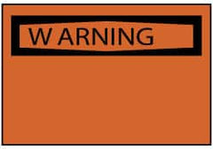 NMC - "WARNING", 7" Long x 10" Wide, Pressure-Sensitive Vinyl Safety Sign - Rectangle, 0.004" Thick, Use for Accident Prevention - Exact Tooling