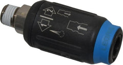 Legris - 1/4 Male NPT Pneumatic Hose Safety Coupler - 1/4" ID, Fiber Glass, Industrial Interchange, 1/4" Body Diam - Exact Tooling