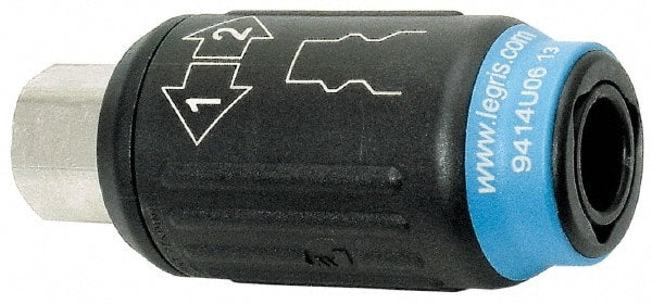 Legris - 1/4 Female NPT Industrial Pneumatic Hose Safety Coupler - Fiber Glass, 1/4" Body Diam - Exact Tooling