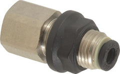 Legris - 5/32" Outside Diam, 1/8 NPT, Brass Push-to-Connect Tube Female Bulkhead - 290 Max psi - Exact Tooling