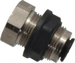 Legris - 1/4" Outside Diam, 1/8 NPT, Brass Push-to-Connect Tube Female Bulkhead - 290 Max psi - Exact Tooling