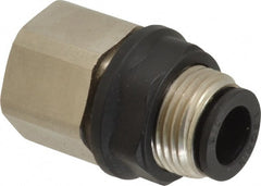 Legris - 3/8" Outside Diam, 3/8 NPT, Brass Push-to-Connect Tube Female Bulkhead - 290 Max psi - Exact Tooling