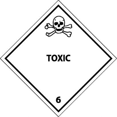 NMC - Toxic DOT Shipping Label - 4" High x 4" Wide - Exact Tooling
