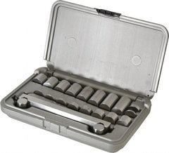 Fowler - 5 Inch Long x 1 Inch Wide x 0.0002 Inch Parallelism, 5 Inch Between Rolls, Sine Bar and Riser Kit - Includes 18 Risers, 5 Inch Sine Bar - Exact Tooling