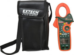 Extech - EX810, CAT III, Digital Average Responding Auto Ranging Clamp Meter with 1.7" Clamp On Jaws - 600 VAC/VDC, 1000 AC Amps, Measures Current, Temperature - Exact Tooling