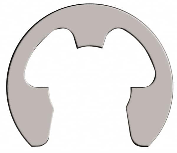 Rotor Clip - 31.24mm Groove Diam, 1-3/8" Shaft Diam, Cadmium-Plated Steel, E Style External Retaining Rings - 0.068" Groove Width, 0.072" Groove Depth, 0.062" Ring Thickness, Grade 1060-1090 - Exact Tooling
