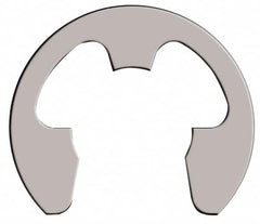 Rotor Clip - 31.24mm Groove Diam, 1-3/8" Shaft Diam, Cadmium-Plated Steel, E Style External Retaining Rings - 0.068" Groove Width, 0.072" Groove Depth, 0.062" Ring Thickness, Grade 1060-1090 - Exact Tooling