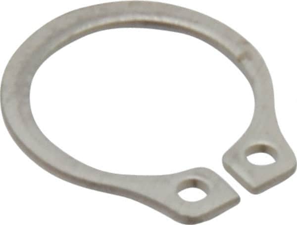 Rotor Clip - 8.94mm Groove Diam, 3/8" Shaft Diam, Passivated Stainless Steel, Snap External Retaining Rings - 0.029" Groove Width, 0.012" Groove Depth, 0.025" Ring Thickness, Grade 15-7 Grade 632 - Exact Tooling