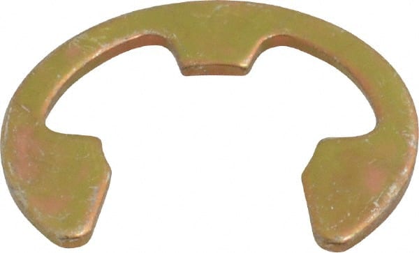 Rotor Clip - 14.73mm Groove Diam, 3/4" Shaft Diam, Cadmium-Plated Steel, E Style External Retaining Rings - 0.056" Groove Width, 0.085" Groove Depth, 0.05" Ring Thickness, Grade 1060-1090 - Exact Tooling