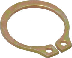 Rotor Clip - 11.89mm Groove Diam, 1/2" Shaft Diam, Cadmium-Plated Steel, Snap External Retaining Rings - 0.039" Groove Width, 0.016" Groove Depth, 0.035" Ring Thickness, Grade 1060-1090 - Exact Tooling