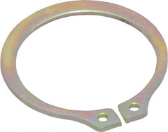 Rotor Clip - 20.85mm Groove Diam, 7/8" Shaft Diam, Cadmium-Plated Steel, Snap External Retaining Rings - 0.046" Groove Width, 0.027" Groove Depth, 0.042" Ring Thickness, Grade 1060-1090 - Exact Tooling