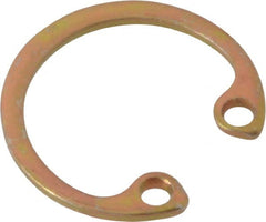 Rotor Clip - 0.025" Thick, Cadmium-Plated Finish, Steel Snap Internal Retaining Ring - 0.029" Groove Width, 0.011" Groove Depth, 0.397" Groove Diam, Grade 1060-1090 - Exact Tooling
