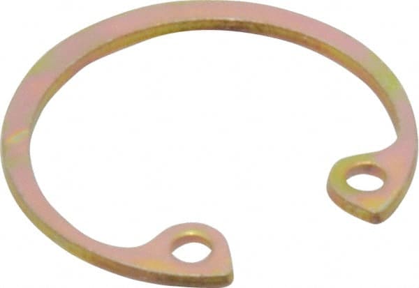 Rotor Clip - 0.035" Thick, Cadmium-Plated Finish, Steel Snap Internal Retaining Ring - 0.039" Groove Width, 0.02" Groove Depth, 0.665" Groove Diam, Grade 1060-1090 - Exact Tooling