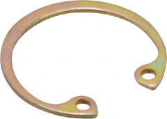 Rotor Clip - 0.035" Thick, Cadmium-Plated Finish, Steel Snap Internal Retaining Ring - 0.039" Groove Width, 0.023" Groove Depth, 0.796" Groove Diam, Grade 1060-1090 - Exact Tooling