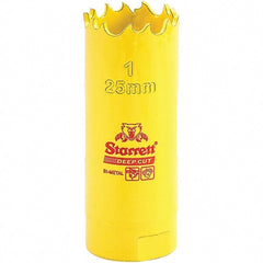 Starrett - 1" Diam, 2" Cutting Depth, Hole Saw - High Speed Steel Saw, Toothed Edge - Exact Tooling